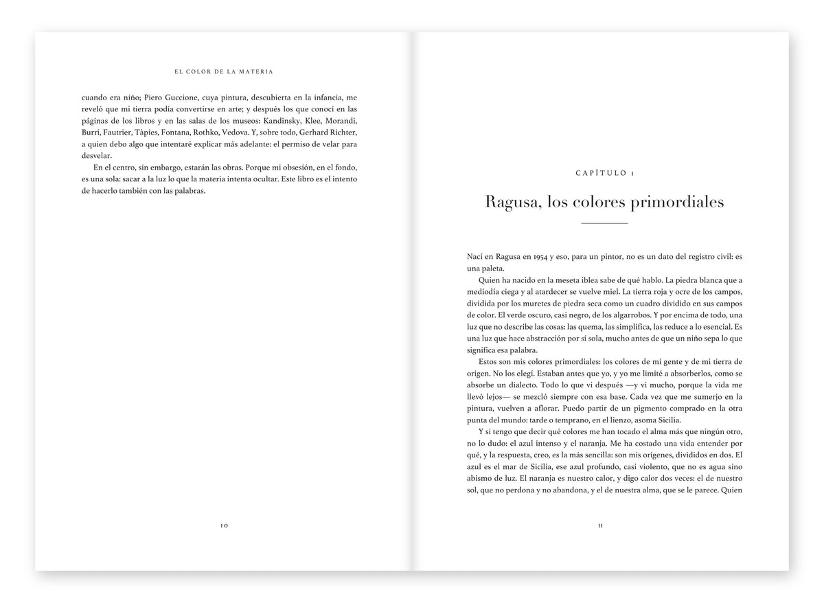 El color de la materia. Mi pintura, mis maestros