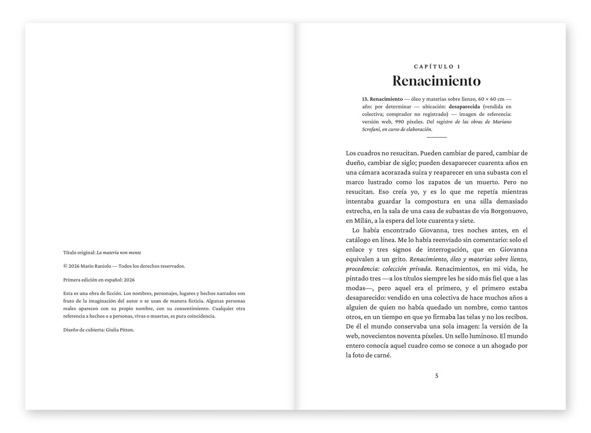 La materia no miente