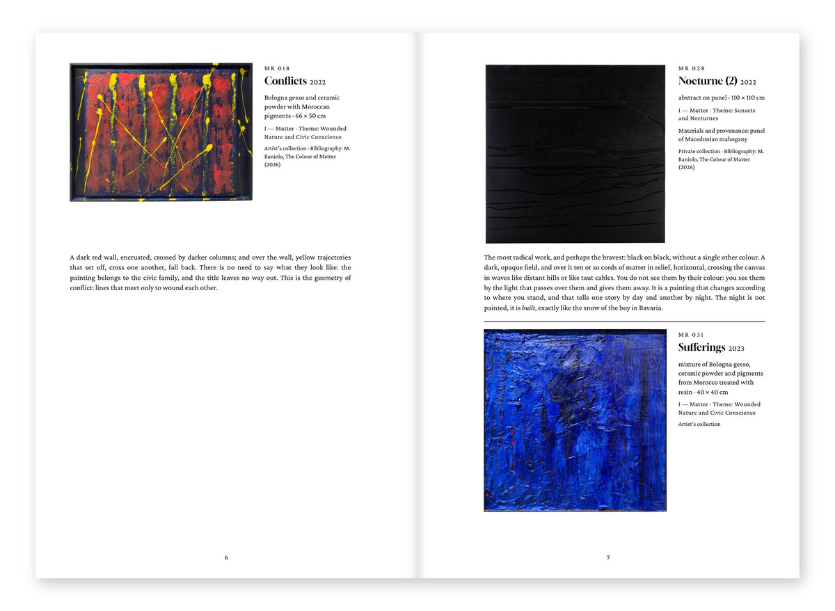 Mario Raniolo. Catalogue Raisonné of the Works. Volume I, 2020–2026