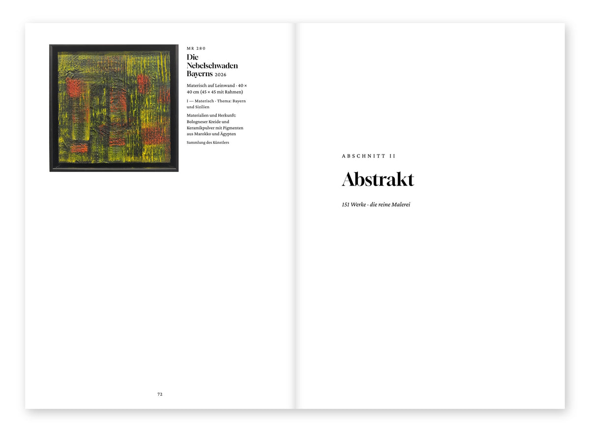 Mario Raniolo. Werkverzeichnis. Band I, 2020–2026