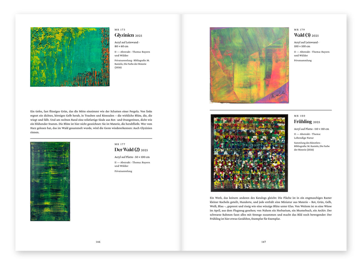 Mario Raniolo. Werkverzeichnis. Band I, 2020–2026